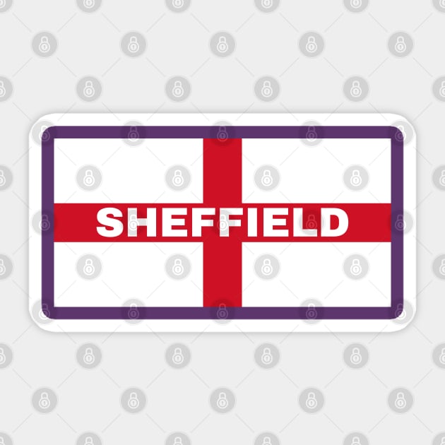 Sheffield City in English Flag Sticker by aybe7elf